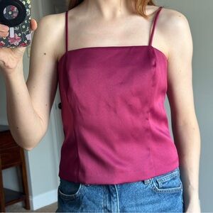 Vintage Y2K Satin Squared Off Tank Top